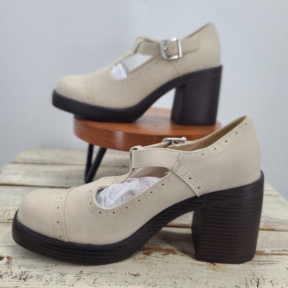 Jellypop Xena Classic block heel Mary Janes shoes 8 med Schoolgirl preppy Goth - Picture 5 of 9